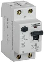 Выключатель дифференциального тока (УЗО) 2п 50А 100мА тип AC ВД1-63 GENERICA | код MDV15-2-050-100 | IEK